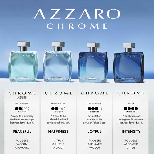 Azzaro Chrome Eau de Toilette - Fresh Aquatic Mens Cologne